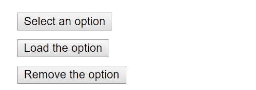 Кнопка перемикання, що відкриває список, реалізований за допомогою шаблону натискання кнопки миші поза елементом та керується клавіатурою, показуючи, що список не закривається під час перемикання фокусу з елементу, і тому перекриває інші елементи екрана.